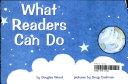 What Readers Can Do | 9999903122890 | Douglas Wood