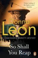 So Shall You Reap | 9999903173298 | Donna Leon