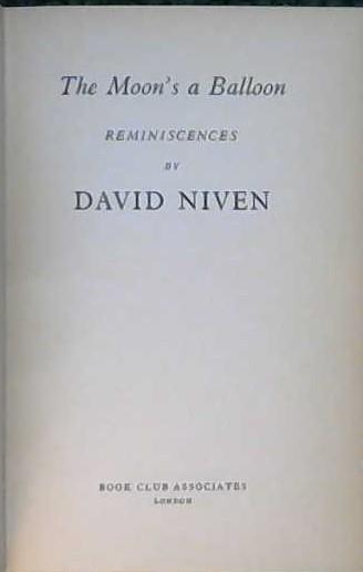 The Moon's A Balloon | 9999902884898 | Niven, David