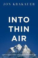 Into Thin Air | 9999903201298 | Krakauer, Jon