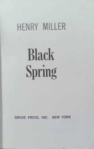 Black Spring | 9999903248217 | Henry Miller